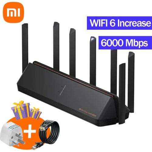 2021 Xiaomi AX6000 AIoT Router 6000Mbs WiFi6 VPN 512MB Qualcomm CPU Mesh Repeater External Signal Network Amplifier Mi Home