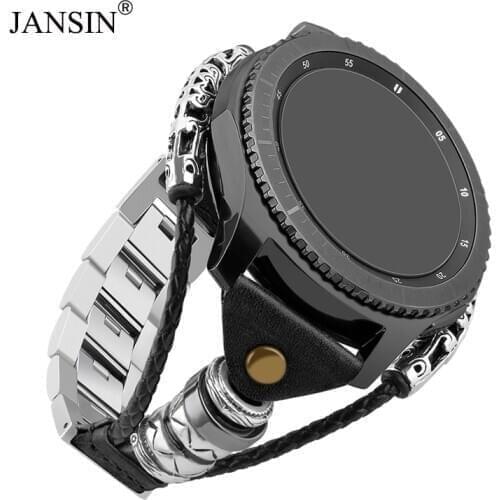 22mm Luxury vintage Genuine Leather Strap For Samsung Gear S3/Galaxy Watch 46mm band huawei watch gt watch band Bracelet belt