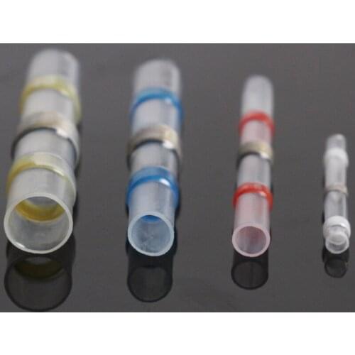 50PCS Waterproof Solder Sleeve Heat Shrink Butt Connectors Set Wire Seal Splice Terminals Kit Insulated 10-22 AWG