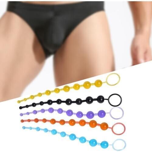 Anal Stimulator Waterproof Progressives Stimulation ABS Butt Beads Plug for Couples