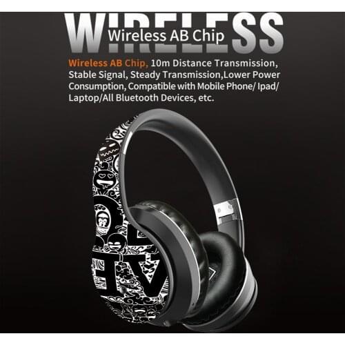 Bluetooth 5.0 Wireless Headphones For EL-B1 Graffiti Noise Canceling Headphones With Microphone And Wireless With Line Dual-use