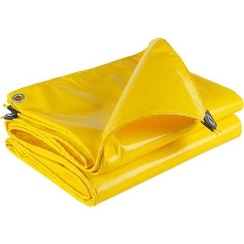 Yellow Waterproof Tarpaulin 0.48mm Thickness Sunshade Tarp High Quality Outdoor Greenhouses Balcony PVC Tarp Customize Size
