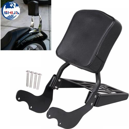 Motorcycle Black Sissy Bar Backrest with Luggage Rack Kit For Victory Vegas KingPin 8 Ball Low FLMS 2003-2020 2019 2018 2017