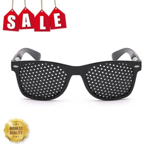 Black Eyesight Improvement Care Exercise Eyewear Glasses Training Cycling Eyewear Pin Small Hole Sunglass Camping Eyeglasses