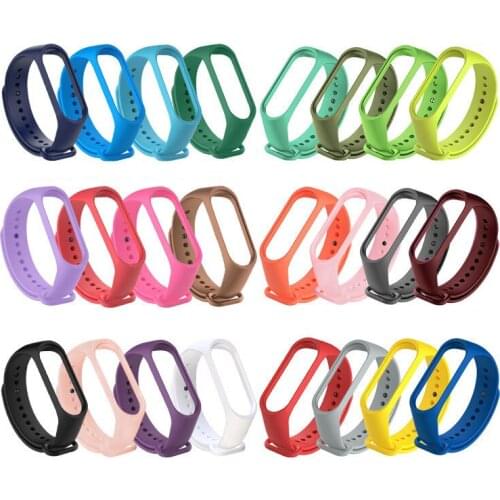 Colors strap for Xiaomi Mi Band 5 4 3 Sport Strap watch Silicone wrist strap For xiaomi mi band 3 4 bracelet Miband5 4 3 Strap