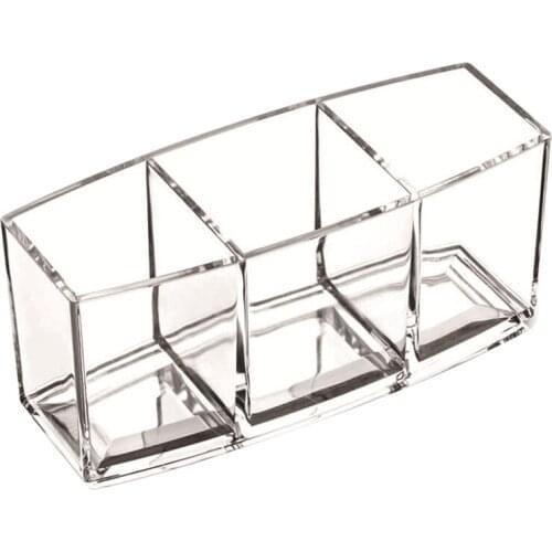 Makeup Brush Holder Makeup Organizer Cosmetic Storage Box Lipstick Eyebrow Pencil Display Stand Transparent Plastic Box