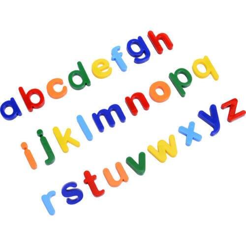 Yooap Childrens Puzzle Magnetic Sticker Fridge Magnet Magnetic Letter Sticker Puzzle Lowercase Letter 26 Pack