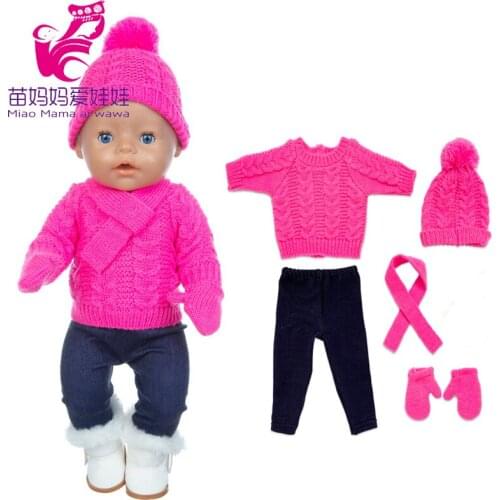 Toys doll clothes scarf hat gloves for baby doll outfit children girl new year gifts