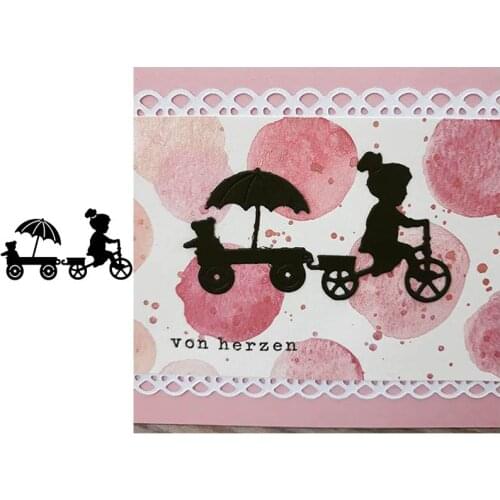 Metal cutting dies Girl with doll carriage cut die mold new 2020 Scrapbook cards making paper craft knife mould blade punch