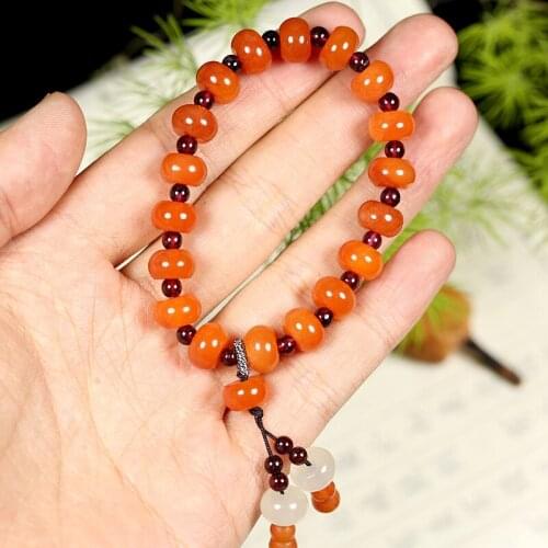 Fashion Womens Gold Wire Jade Abacus Beads HANDMADE WOVEN Beaded Bracelet Wholesale Handmade Jade Bracelet