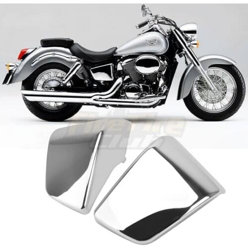 Motorcycle Chrome Left Right ABS Battery Side Fairing Cover Guard For Honda Shadow ACE VT400 VT750 VT 400 750 1997-2003