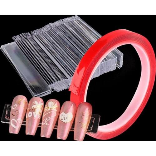 10PCS Manicure Display Board Acrylic Transparent Display Strip Set High Transparent Acrylic Board with Tape
