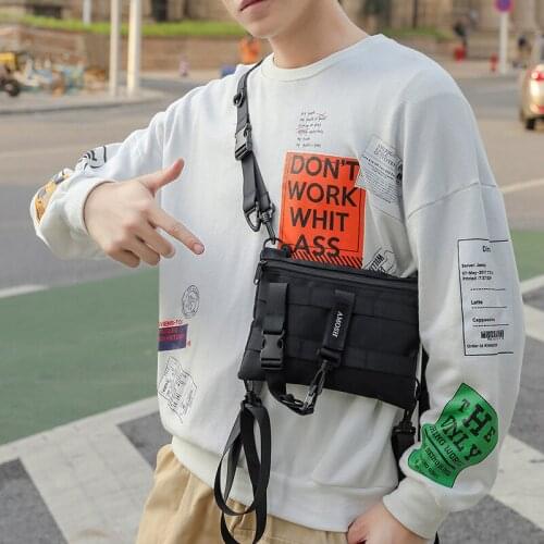 2021 New Fashion Men Shoulder Bags Pure Black Nylon Messenger Bag Burden Alleviation Bag One Shoulder Casual Crossbody Bag