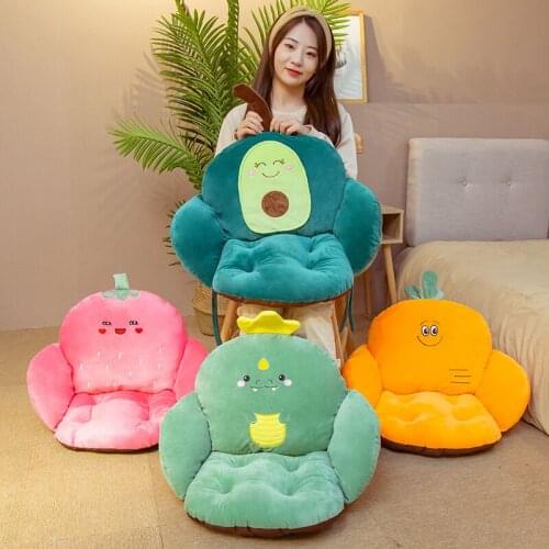 New Arrive 45*45CM Summer Nap Cushion Cervical Noon Office Chair Dinosaur Carrot Strawberry Slow Gift For Friends
