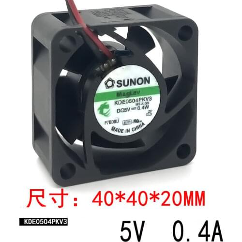 Original 4020 5V 0.4W 4-pin KDE0504PKV3 4CM cooling fan 5500 turn