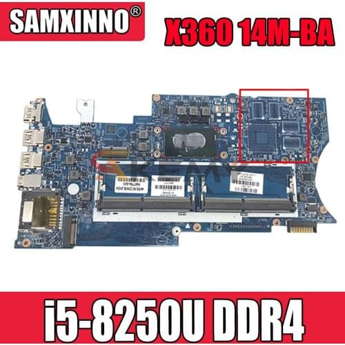 Original 448.0BZ09.0011 For HP X360 14M-BA 14-BA laptop motherboard i5-8250U DDR4 939383-601 940756-001 100% tested intact
