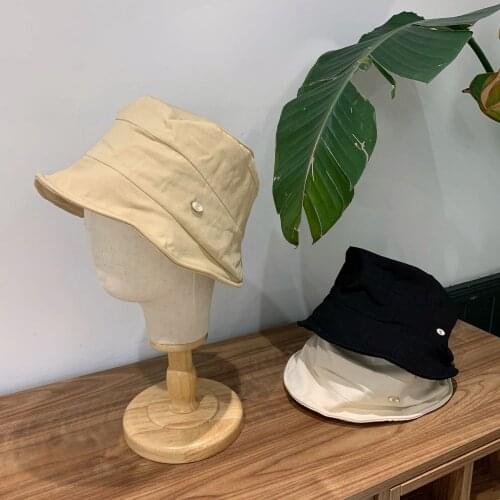 CYGJFC Woman Solid New Autumn Bucket Hat Korean Style Cotton Panana Women Headwear Gorros Caps Lady Gorros