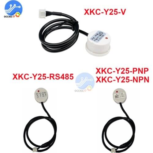 Water Liquid Level Switch Contactless Detector Outer Adhering Type Level Sensor NPN PNP Rs485 Interface Power Adapter DC 5-24V