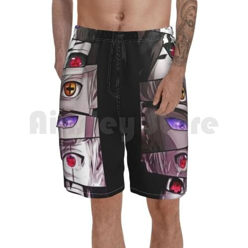 The Visual Powers Beach Shorts Men Beach Pants Swimwear Anime Manga Japan Cute Funny Japanese Kawaii Aesthetic Food