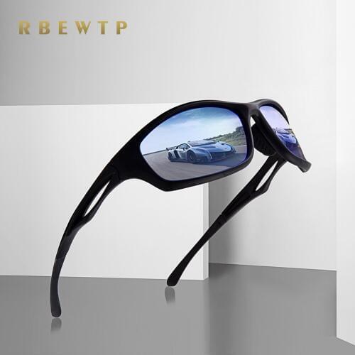 RBEWTP Polarized Sunglasses Men Coating Mirror Frame Goggle Driving Enhanced Light Night Vision Glasses For Mens/Women UV400
