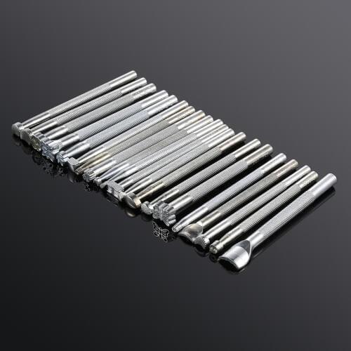 Metal Leather Working Saddle Making Tools Carving Leather Craft Stamps Leather Stamping Solid DIY Printinting Staming