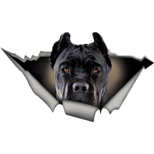 SZWL Creative Black Cane Corso Car Sticker Waterproof Reflective Decal Pet Dog Stickers Automobile Decoration Vinyl,13cm*7cm