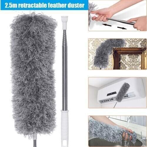 Telescopic Microfibre Duster Dusting Brush with Flexible Corner Broom Effortlessly Removes Dust and Cobwebs UD88