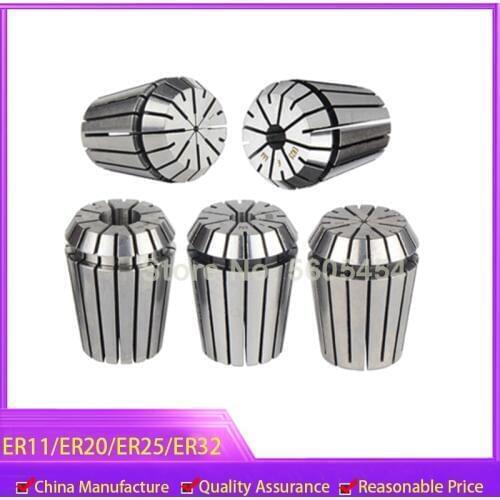 Accuracy 0.008mm ER11 ER16 ER20 ER25 ER32 ER spring collet chuck for CNC milling tool holder Engraving machine spindle motor