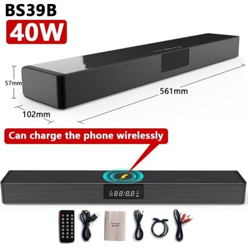 TV Soundbar Multifunctional Bluetooth Speaker Home Theater Music Center Subwoofer for PC Computer Mobile Phone Wireless Charging