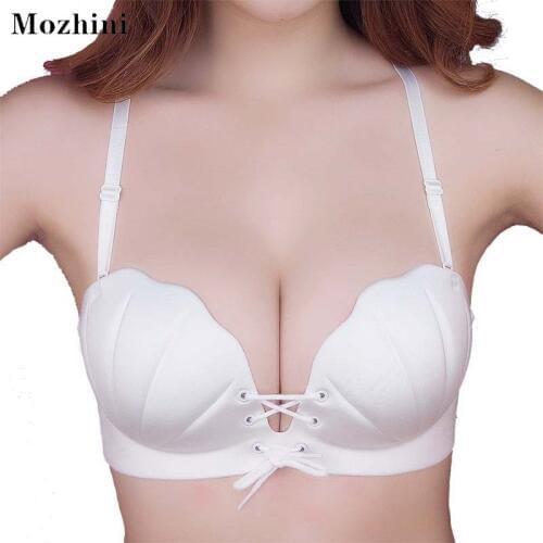 Mozhini Women Bras Adjustable Brassiere Seamless Lingerie Super One Piece Sexy Push Up Bras For Women Underwear Bra Minimizer