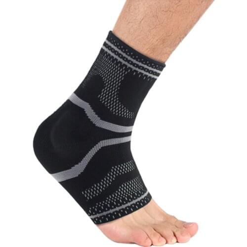 1pc Football Basketball Anti Splied Ankle protection Elastic Ankle Support Brace Built-in Silicone Ankle Guard