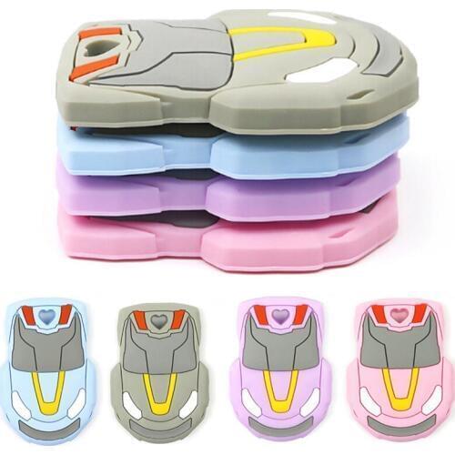 Car Baby Teethers Pendant Necklace Accessory BPA Free Silicone Teether Chew Charms Newborn Baby Teething Toys 5 Colors 1PC