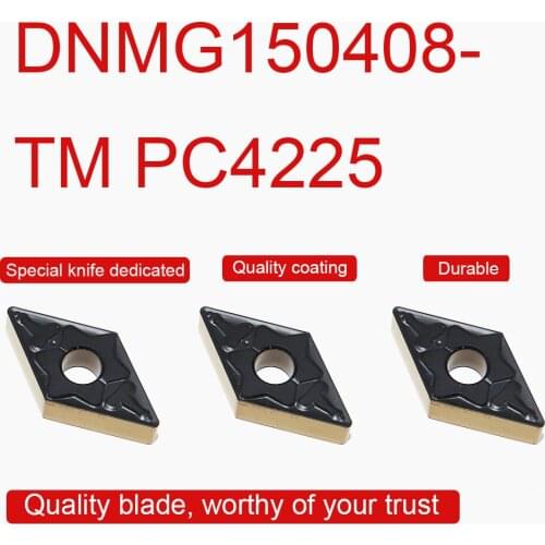 10PCS DNMG150408-TM PC4225 Carbide Inserts High Quality External Turning Tool CNC Metal Lathe Tool Accessories
