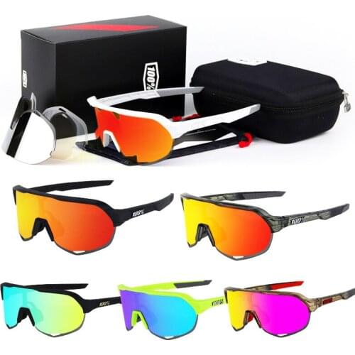 100% S2 Glasses Three-piece Bicycle Sunglasses Riding Mirror