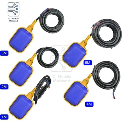 250V-380V Float Level Controller 1M 2M 3M 4M 5M Float Switch Cable Type Square Water Level Switch Controller Contactor Sensor