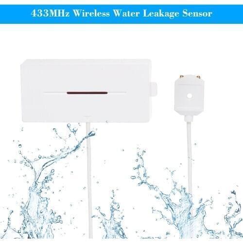 EWeLink 433MHz Wireless Water Leakage Sensor Water Leaks Intrusion Detector Alert Water Level Overflow Alarm for Home Security