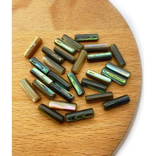 5pcs/pack Natural Abalone Sea Shell Loose Beads Circular Tube Shaped Spacer 4x13mm DIY for Making Jewelry Necklace Bracelets