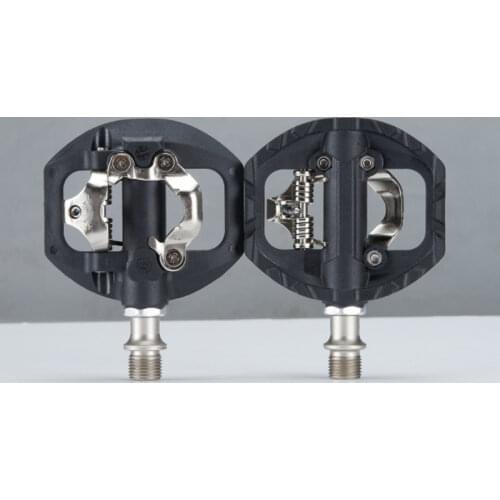 Double Usage Spd Bicycle pedals Adapters Platform high performance Semi Nylon Dual Platform Bike Pedal
