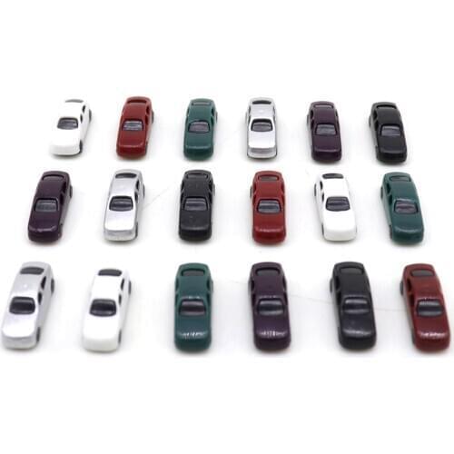 Toys Model car DIY Simulation ABS Vehicles 1:250 1:300 Model Building Kits Sand Table Landscape Collection for Kids 100PCS