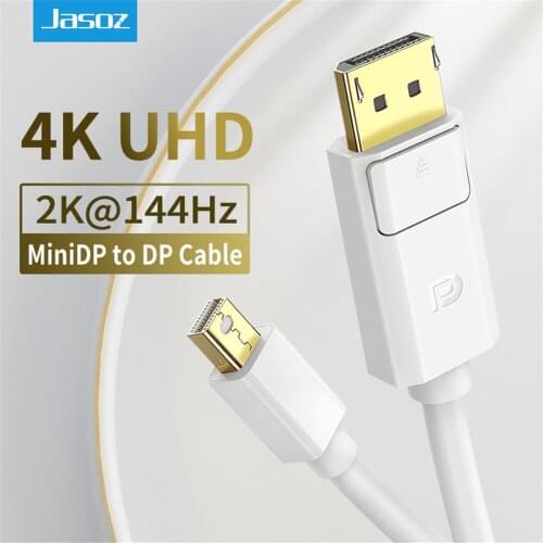 Jasoz Thunderbolt 1/2 Mini Displayport to DisplayPort 1.8m Cable Adapter Mini DP to DP Converter for Macbook Pro Air Projector