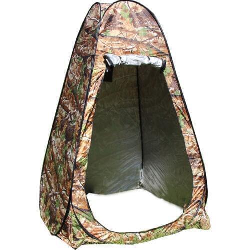 Camouflage Portable Privacy Outdoor Watching Pop Up Tent Silver Coated Toilet/Shower/Change Room/Fishing Tent 120*120*190cm
