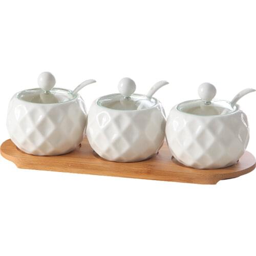 Ceramic Spice Storage Bottles Jars Kitchen Tools Set Combination Packages Home Decoration Wedding Gift