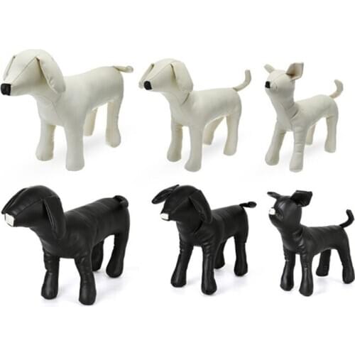 Leather Dog Mannequins Standing Position Dog Models Toys Pet Animal Shop Display Mannequin