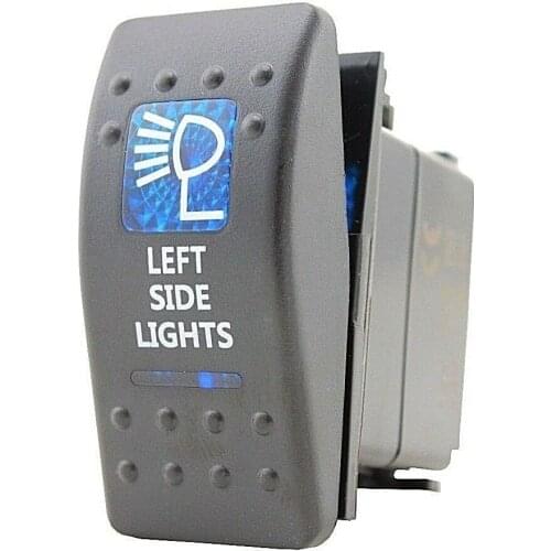 LEFT SIDE LIGHTS PATTERN Car MARINE ROCKER SWITCH DC 12V 20AToggle SWITCH Laser 5 Pins ON-OFF Switch for Car Boat