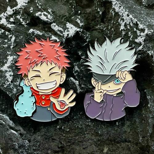 LXJERY Japanese Anime Jujutsu Kaisen Pin Badge On Backpack Funny Brooch Pins For Clothes Broche For Women Girls Gift