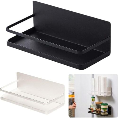 Stainless Steel Magnetic Shelf Strong and Durable for Refrigerator Spice Storage Kitchen Organizer Kitchen Seasoning Rack