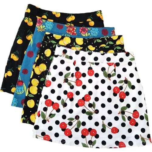New Arrival Korean 50s Mini Skirt Women Student Chic Short Skater Sexy Retro Vintage Female High Waist Cotton 50s 60s Skirts