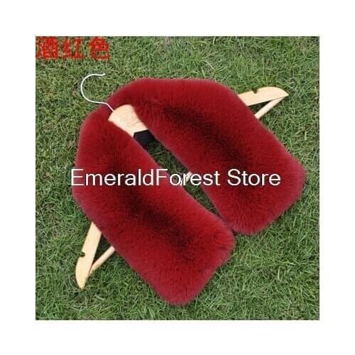 Rabbit fur soft super dense black white coat collar round neck leather collar single buy