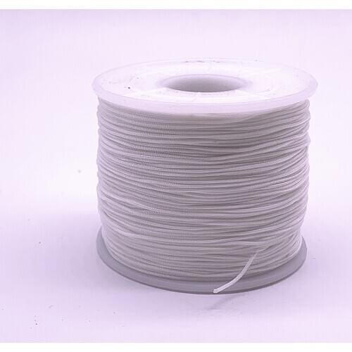 New 0.4-1.5mm 10Meters/lot White Nylon Cord Thread Chinese Knot Macrame Cord Bracelet Braided String DIY Tassels Beading Thread