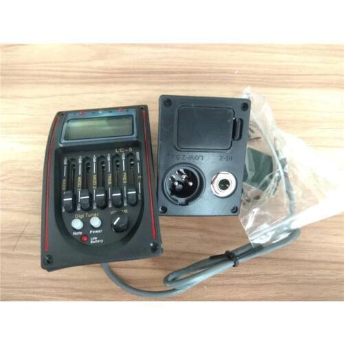 Musical instrument 5-Band Guitar Preamp Piezo Pickup EQ Equalizer for Acoustic Guitar pickups accessories parts